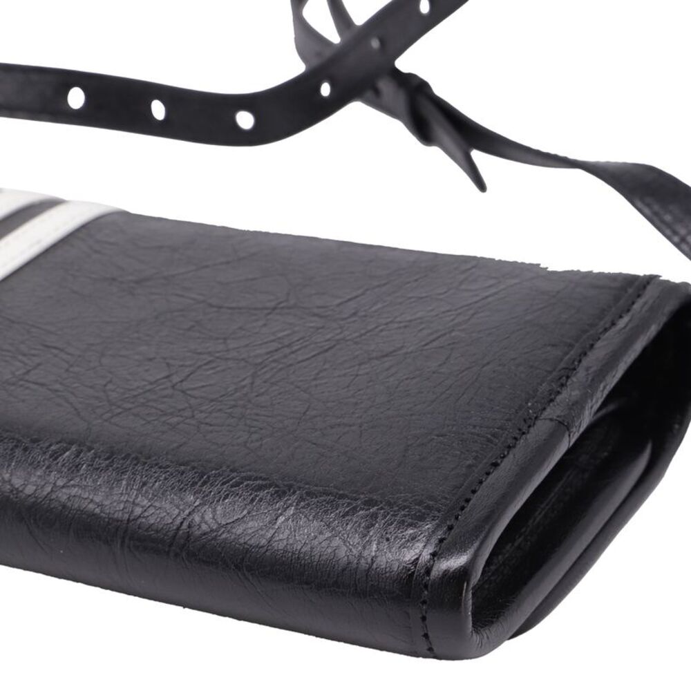 Balenciaga x Adidas Wallet On Strap in Black Leather - Picture 8 of 12
